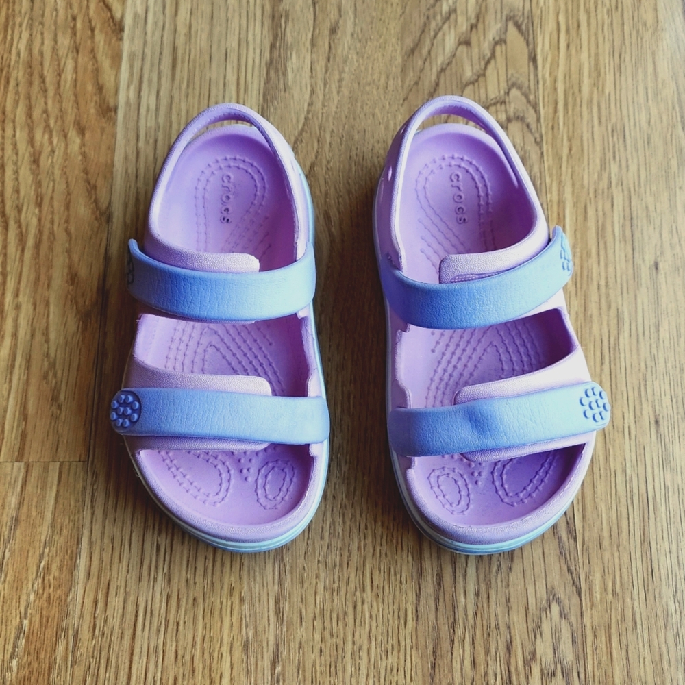 CROCS Kids Pink And Lavender Sandals
